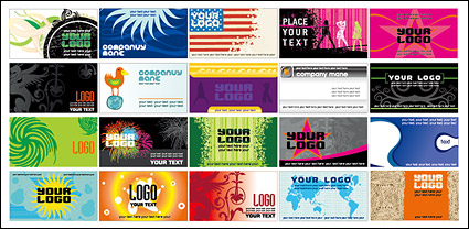 European and American style of business card