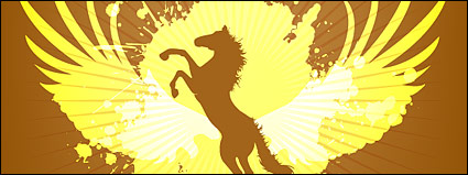 The trend of wings and horses element vector material