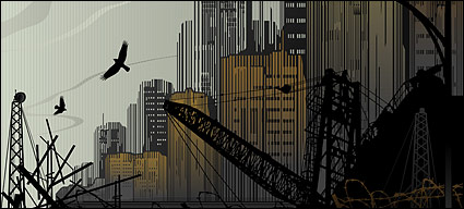 Vector urban construction sites
