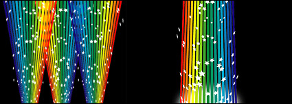 Rainbow lines vector material