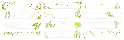 Leaves, vines, flowers, decorative patterns