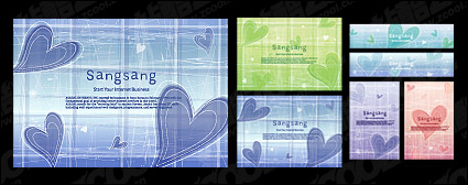 Hand-painted background vector material love