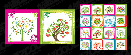 Accommodates a lovely trees vector material