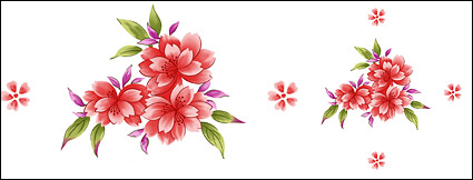 Hand-painted flowers layered material psd-7