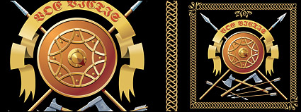 Western ancient warrior vector material and equipment-2