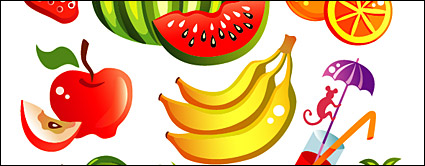Vector cartoon style fruit