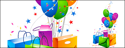 Vector material festive shopping